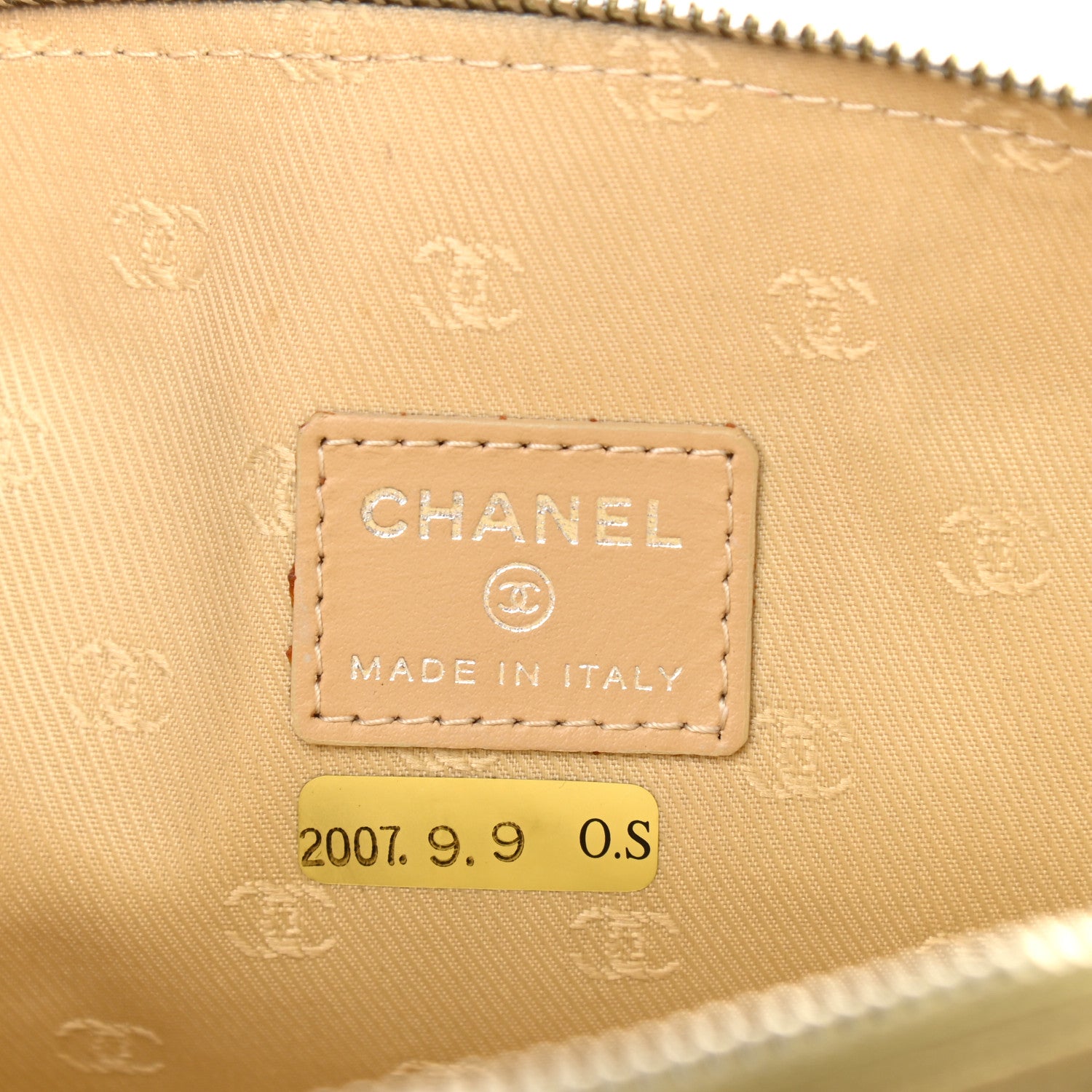 Chanel Metallic Goatskin Cosmetic Case Gold 6 of 8