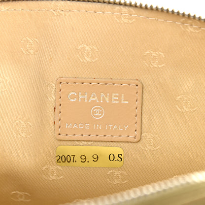 Chanel Metallic Goatskin Cosmetic Case Gold 6 of 8