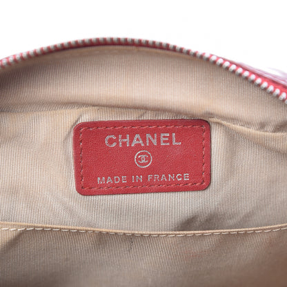Chanel Patent Quilted Brilliant Cosmetic Case Red 6 of 11