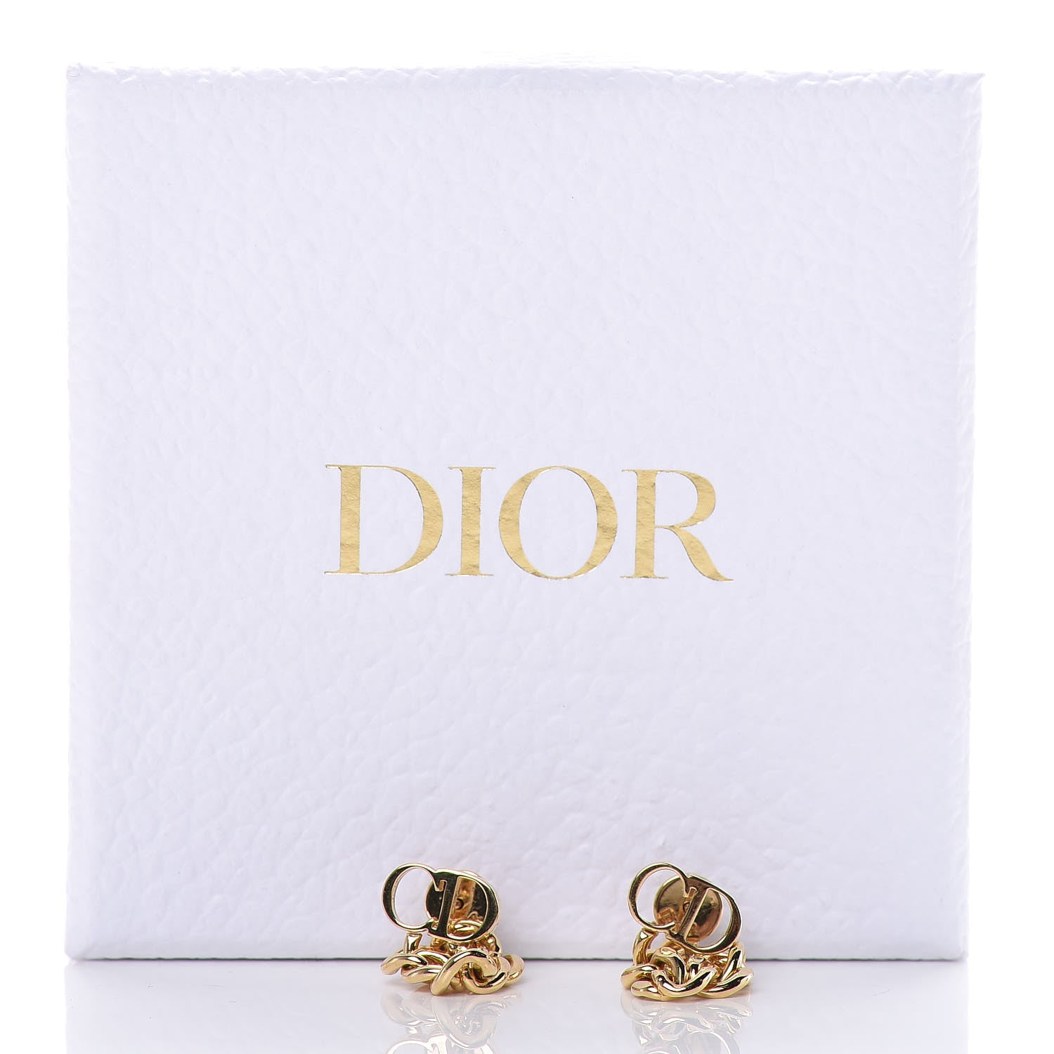 Christian Dior Danseuse Etoile Chain Earrings Gold 5 of 5
