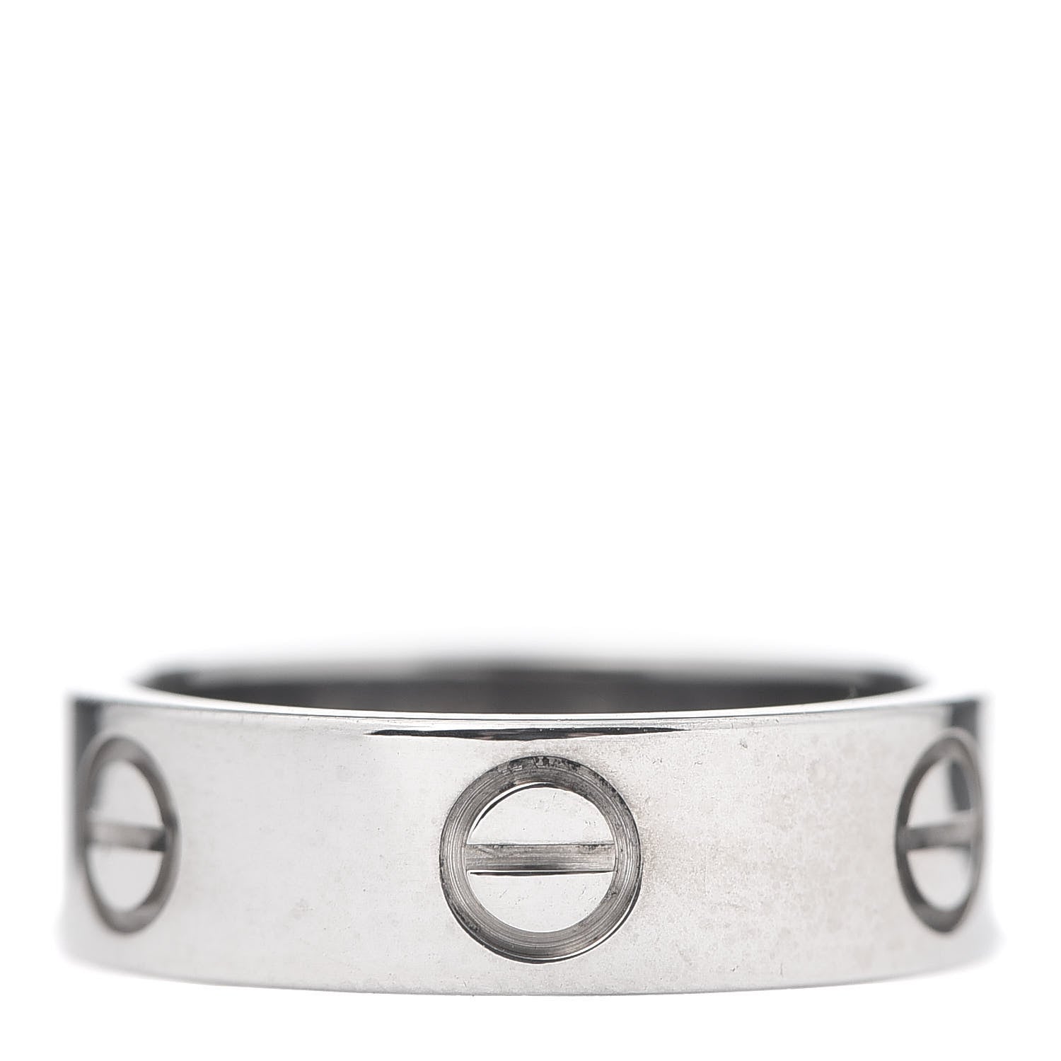 Cartier 18K White Gold 5.5mm LOVE Ring 51 5.75 1 of 4