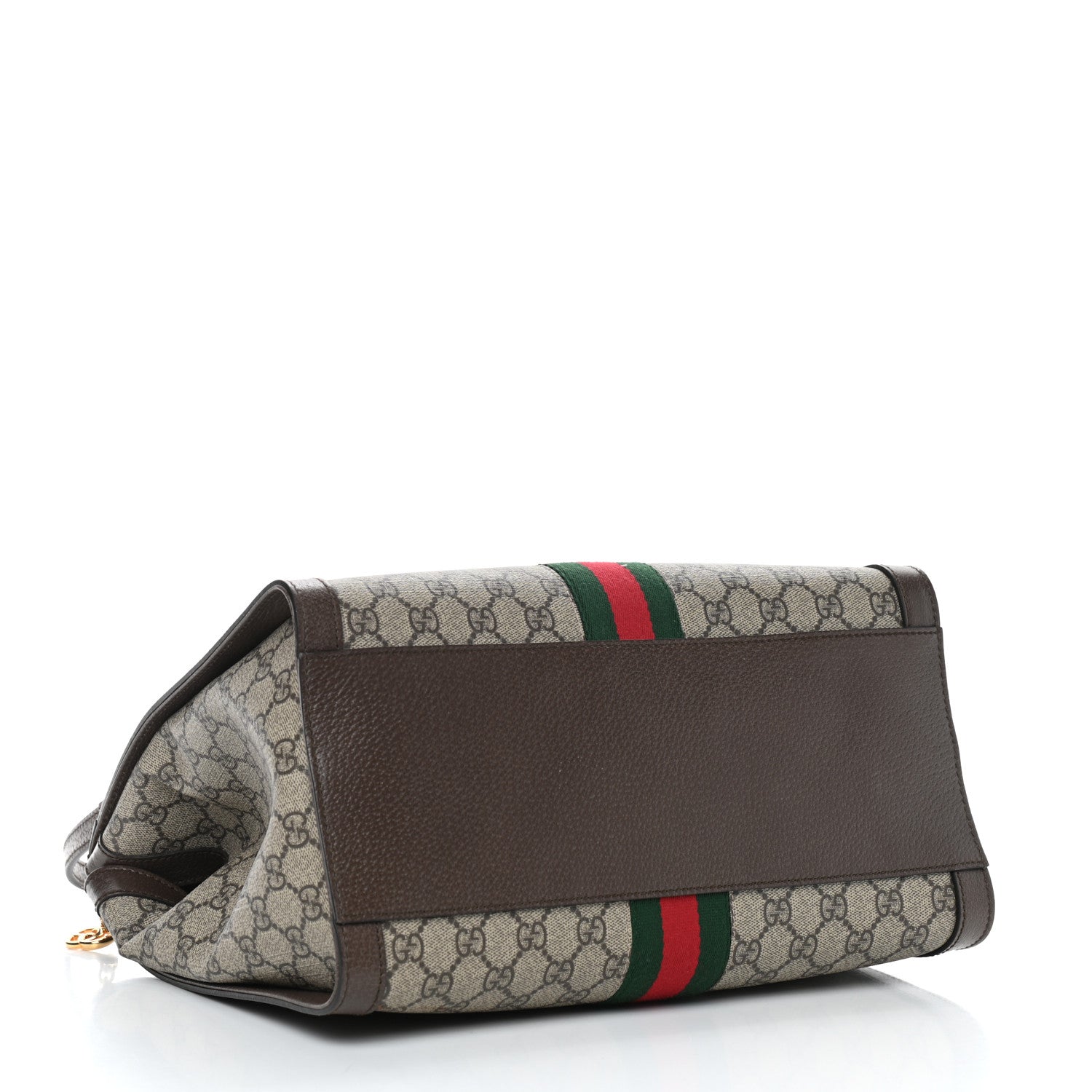 Gucci GG Supreme Monogram Web Medium Ophidia Tote Bag Brown 4 of 5