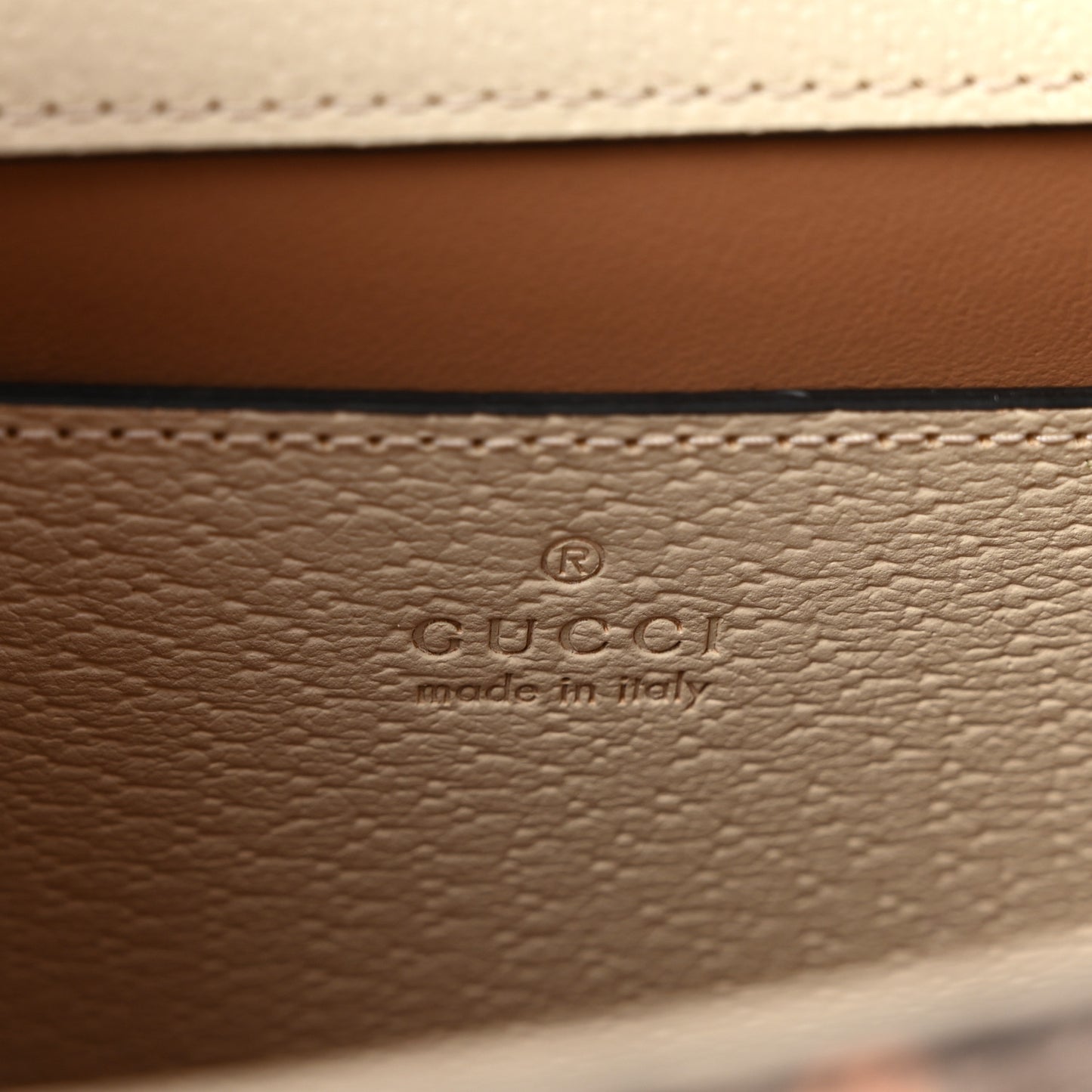 GG Supreme Monogram Berry Textured Dollar Calfskin Small Padlock Shoulder Bag Beige Ebony Light Copper Mystic White