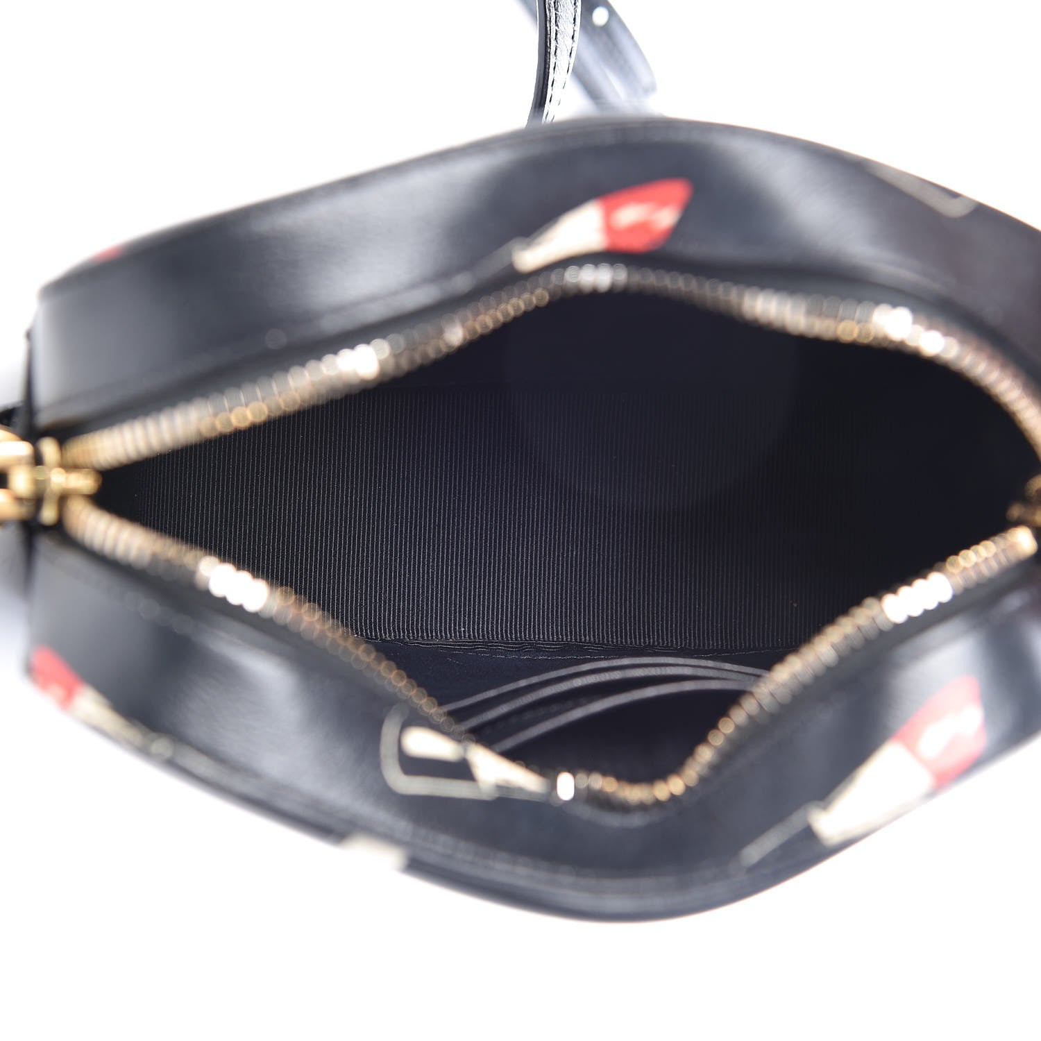 Saint Laurent Calfskin Lipstick Print Small Monogram Camera Bag Black 5 of 9