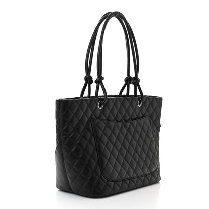 Chanel Calfskin Quilted Large Cambon Tote Black 3 of 11
