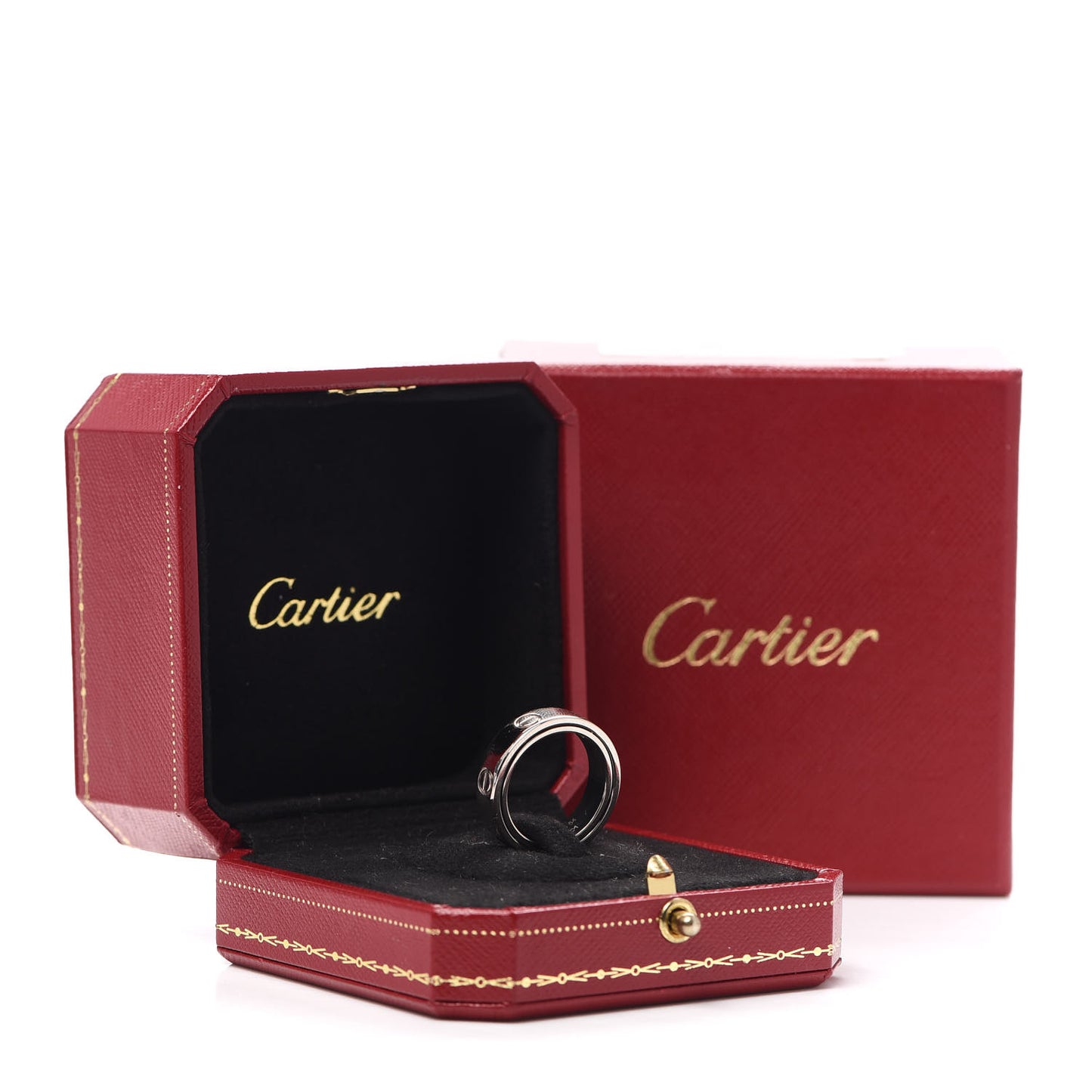 18K White Gold 5.5mm Astro LOVE Ring 54 6.75