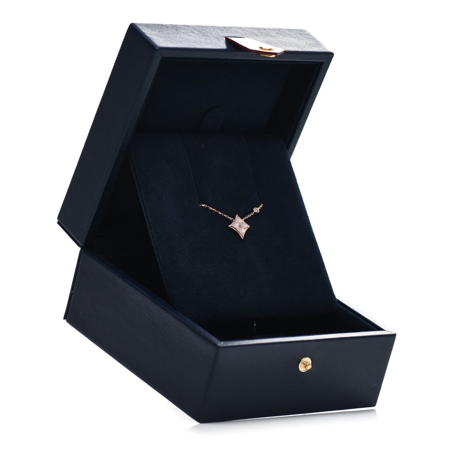 Louis Vuitton 18K Pink Gold Diamond Pink Mother of Pearl Color Blossom BB Star Pendant Necklace 6 of 6