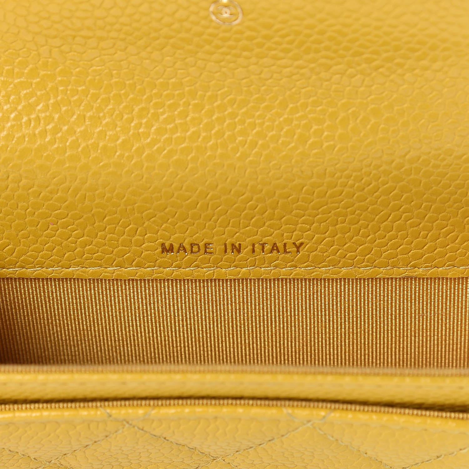Chanel Caviar Quilted Flap Card Holder Yellow 7 of 10
