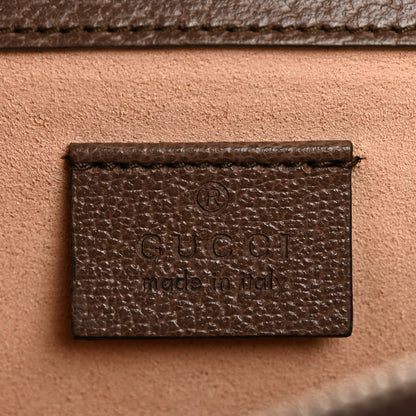 Gucci GG Supreme Monogram Textured Dollar Calfskin Top Handle Dionysus Shoulder Bag Beige Ebony New Acero 6 of 13