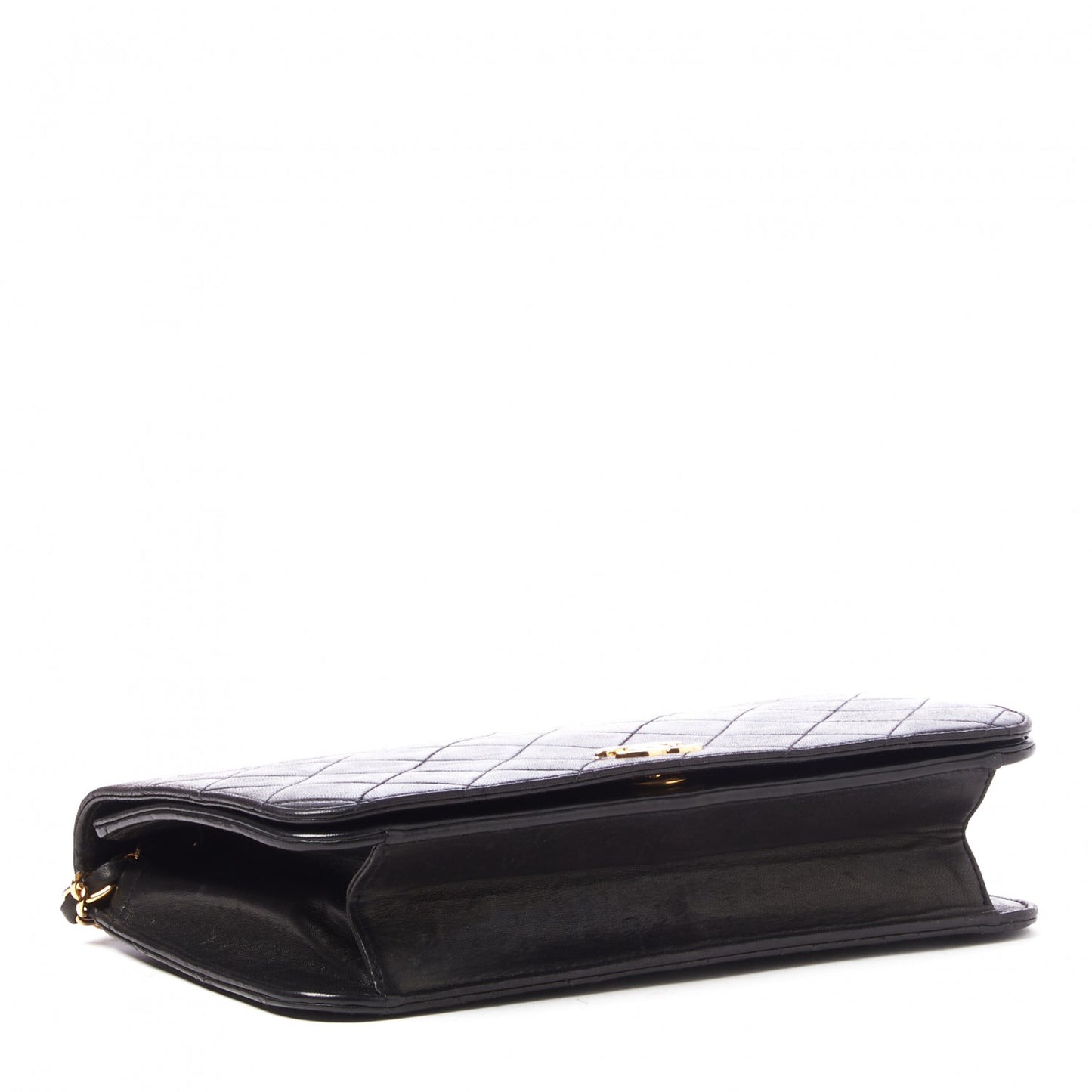 Lambskin Quilted Small Single Flap Black