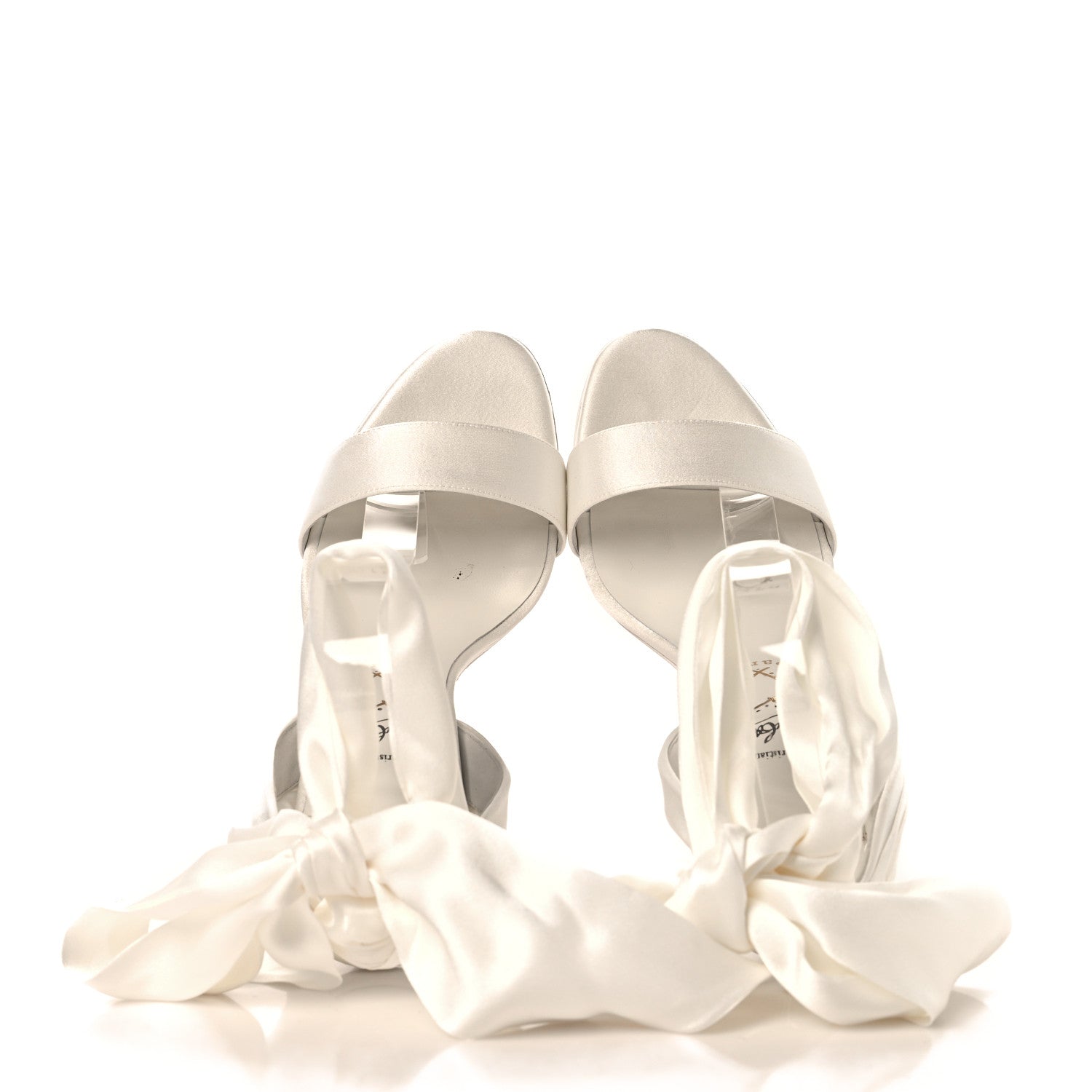 Christian Louboutin Satin Sandale Du Desert 100 Sandal 40 Off White 2 of 11