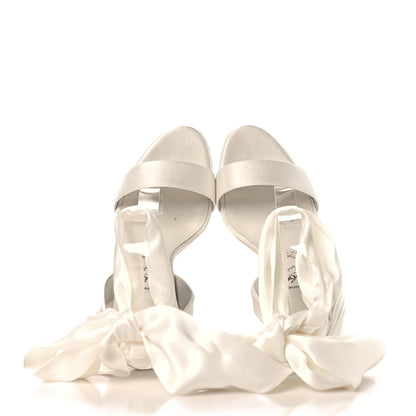 Christian Louboutin Satin Sandale Du Desert 100 Sandal 40 Off White 2 of 11
