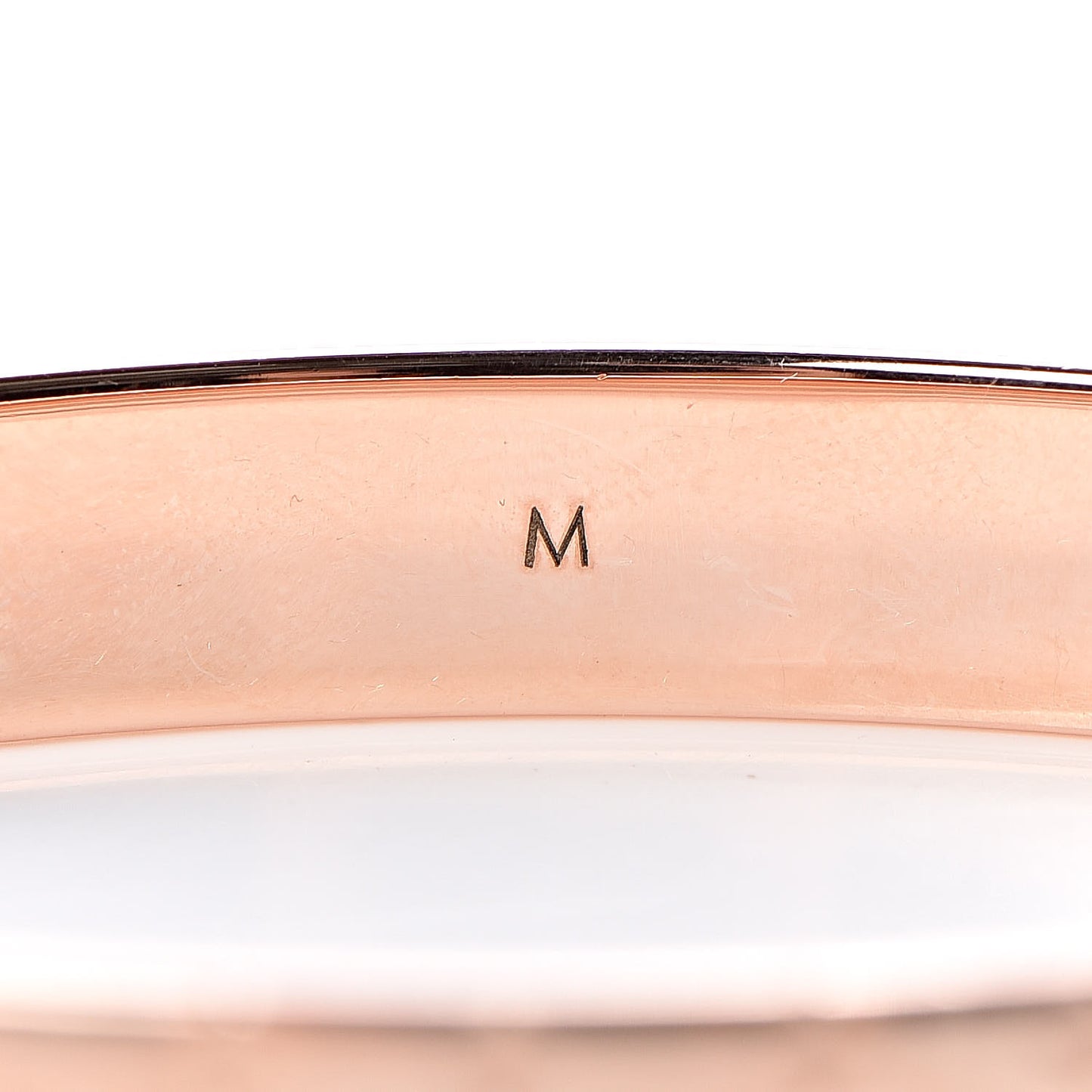 Brass Monogram Nanogram Cuff M Pink Gold