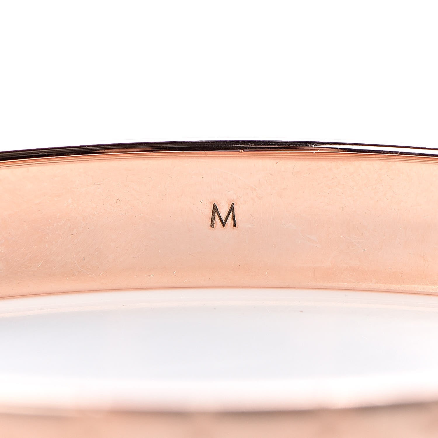 Louis Vuitton Brass Monogram Nanogram Cuff M Pink Gold 6 of 7