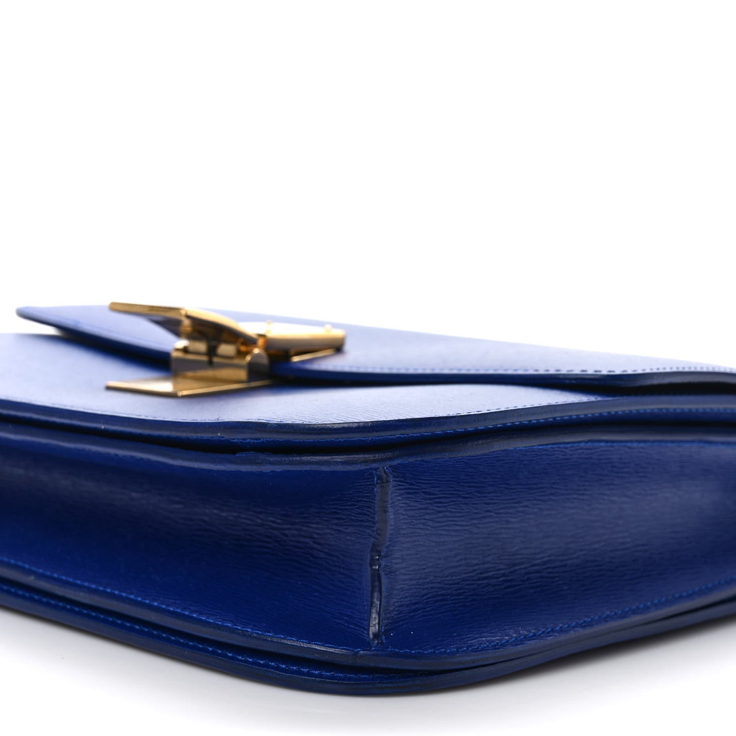 Liege Calfskin Medium Classic Box Flap Bag Indigo