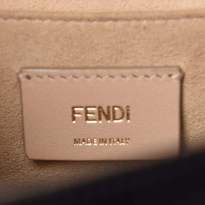 Fendi Vitello Liberty FF 1974 Embossed Kan I Shoulder Bag Black 9 of 10