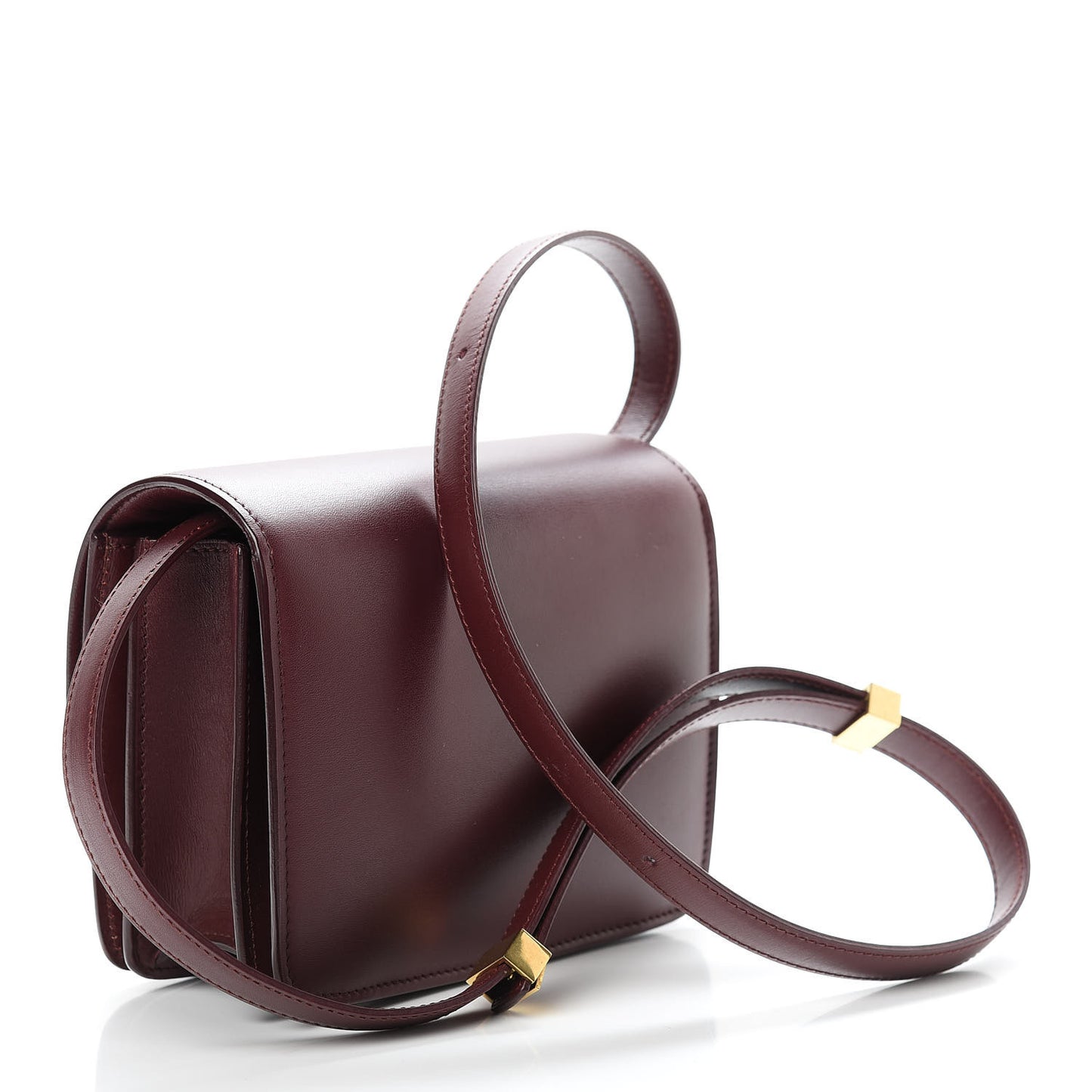 Box Calfskin Small Classic Box Flap Bag Burgundy
