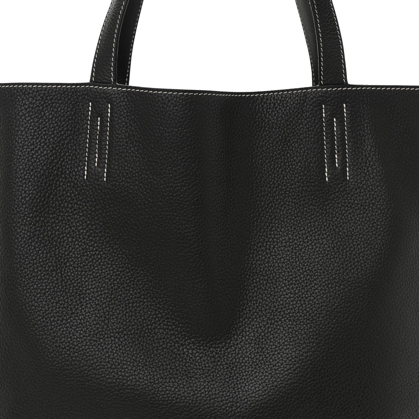 Sikkim Taurillon Clemence Double Sens 36 Reversible Tote Black Graphite