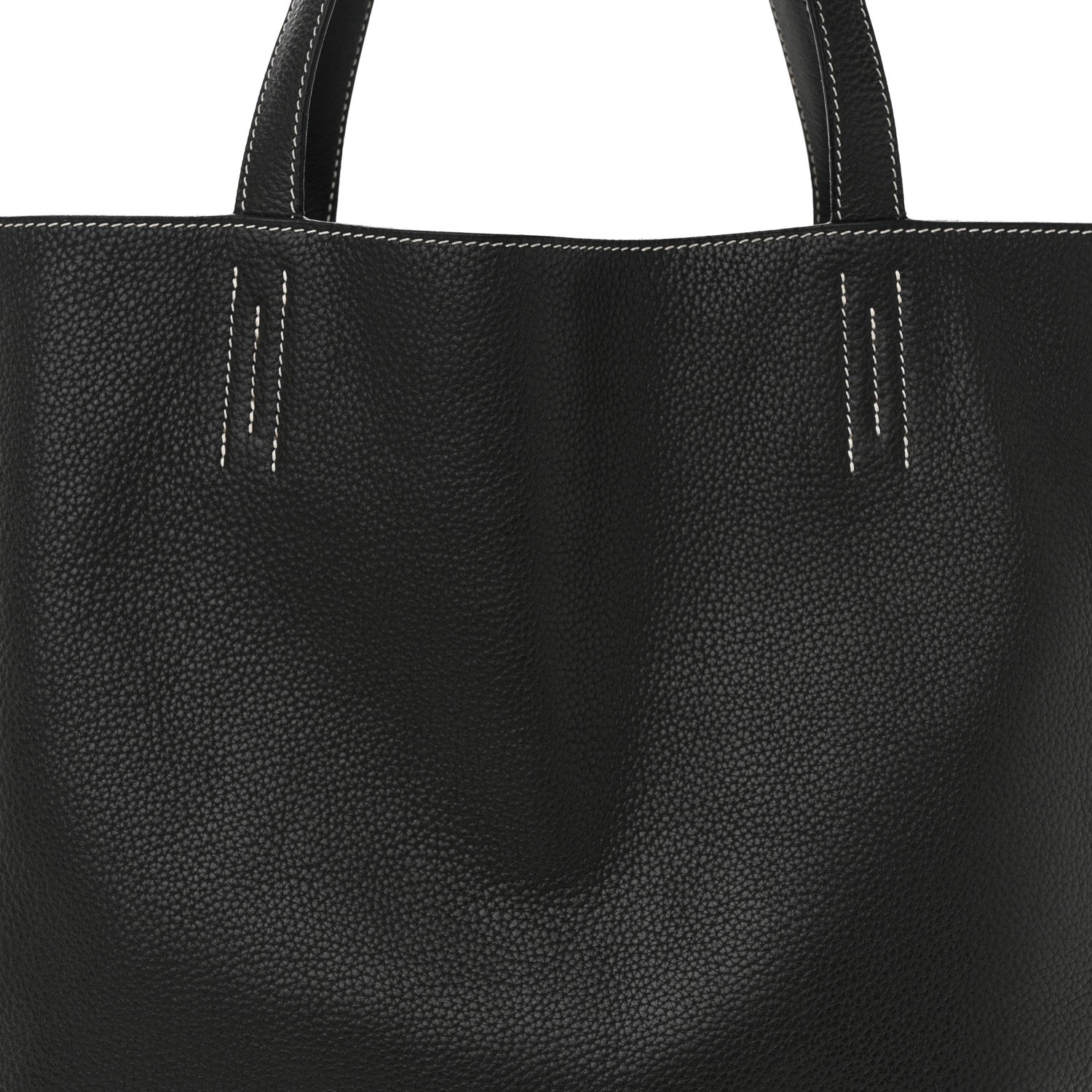 Hermes Sikkim Taurillon Clemence Double Sens 36 Reversible Tote Black Graphite 11 of 17