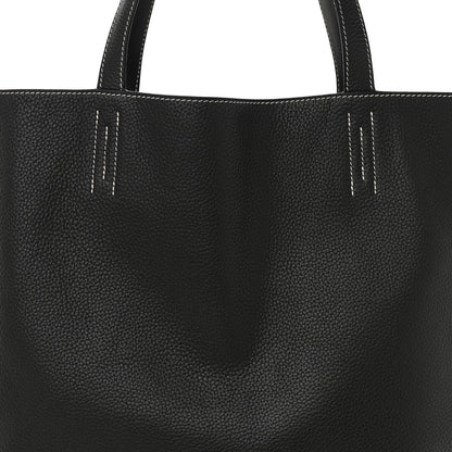 Hermes Sikkim Taurillon Clemence Double Sens 36 Reversible Tote Black Graphite 11 of 17