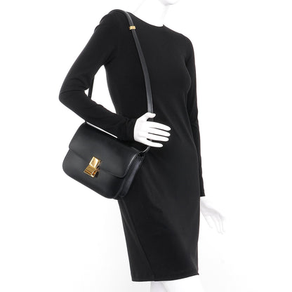 Celine Box Calfskin Medium Classic Box Flap Bag Black 2 of 9