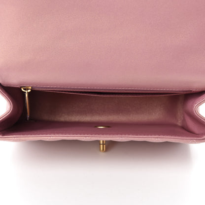 Chanel Iridescent Lambskin Quilted Mini Top Handle Rectangular Flap Pink 5 of 11