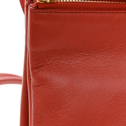 Celine Lambskin Large Trio Crossbody Bag Copper 13 of 14
