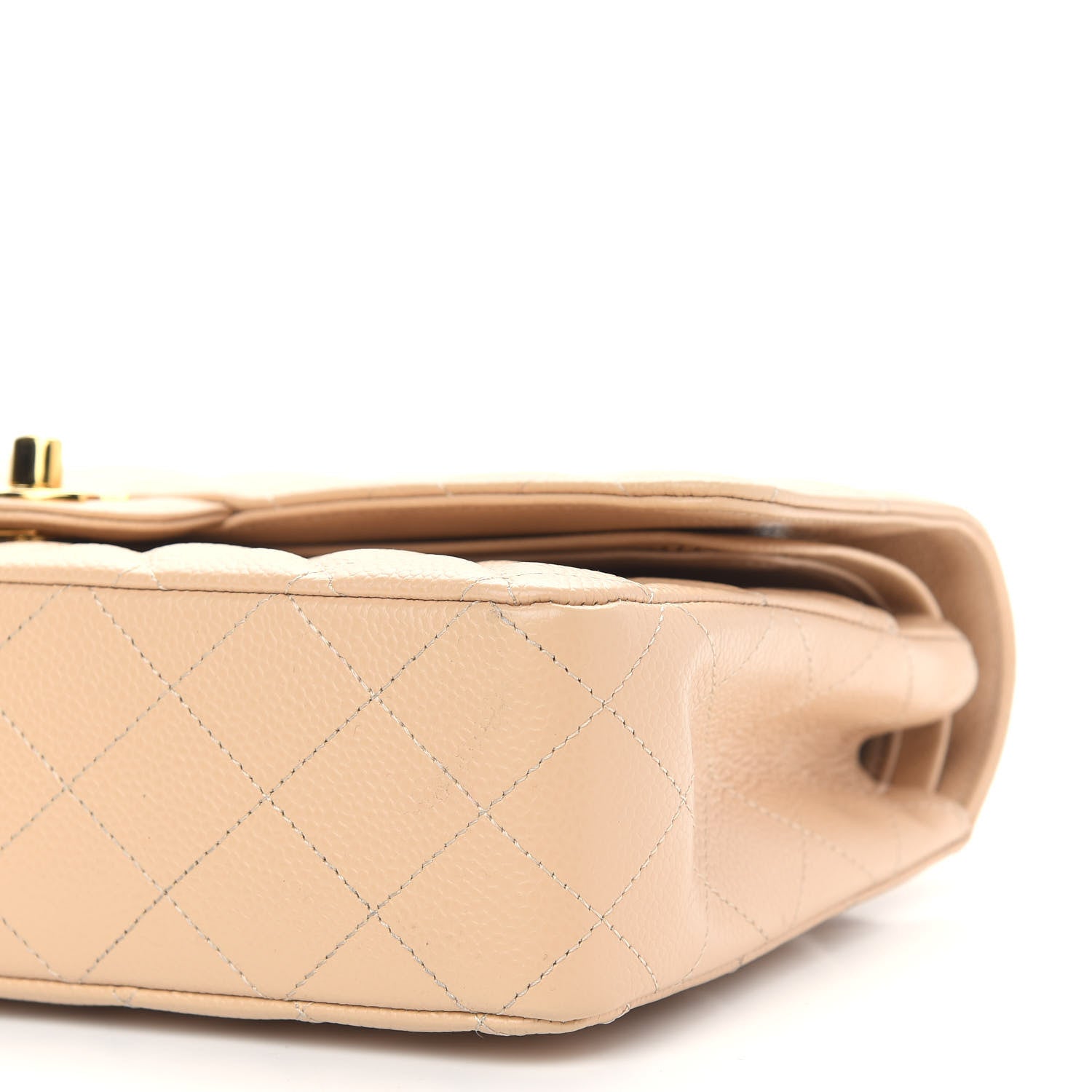 Chanel Caviar Quilted Medium Double Flap Beige Clair 9 of 9