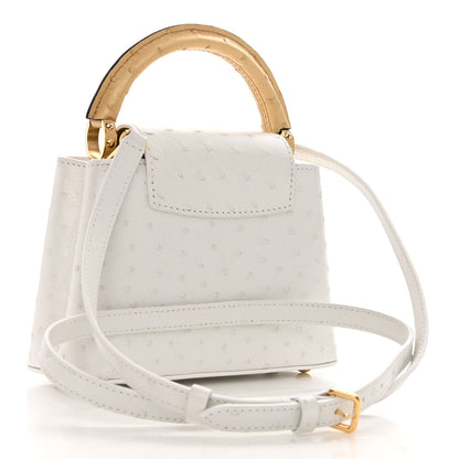 Louis Vuitton Ostrich Capucines Mini White 3 of 10