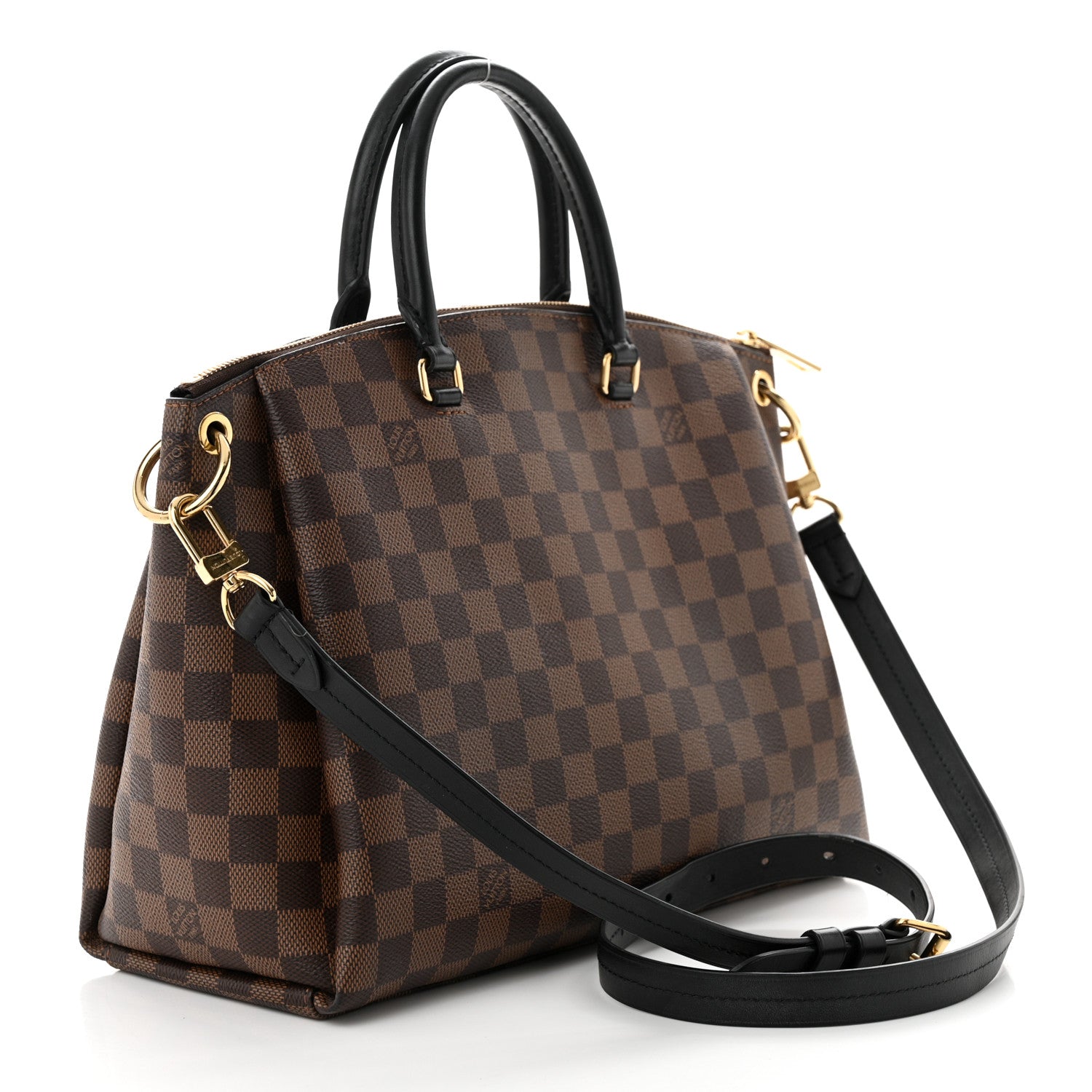 Louis Vuitton Damier Ebene Odeon Tote MM Black 2 of 9