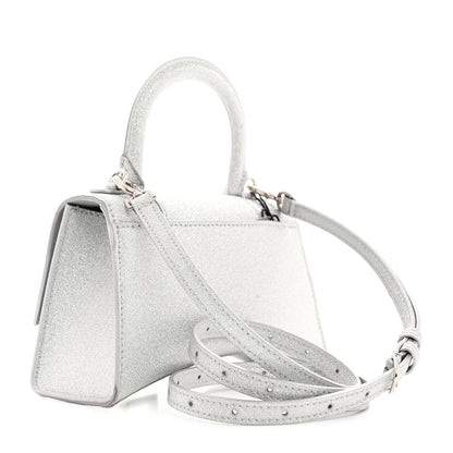 Balenciaga Glitter Fabric Hourglass Top Handle Bag XS Grey 2 of 11