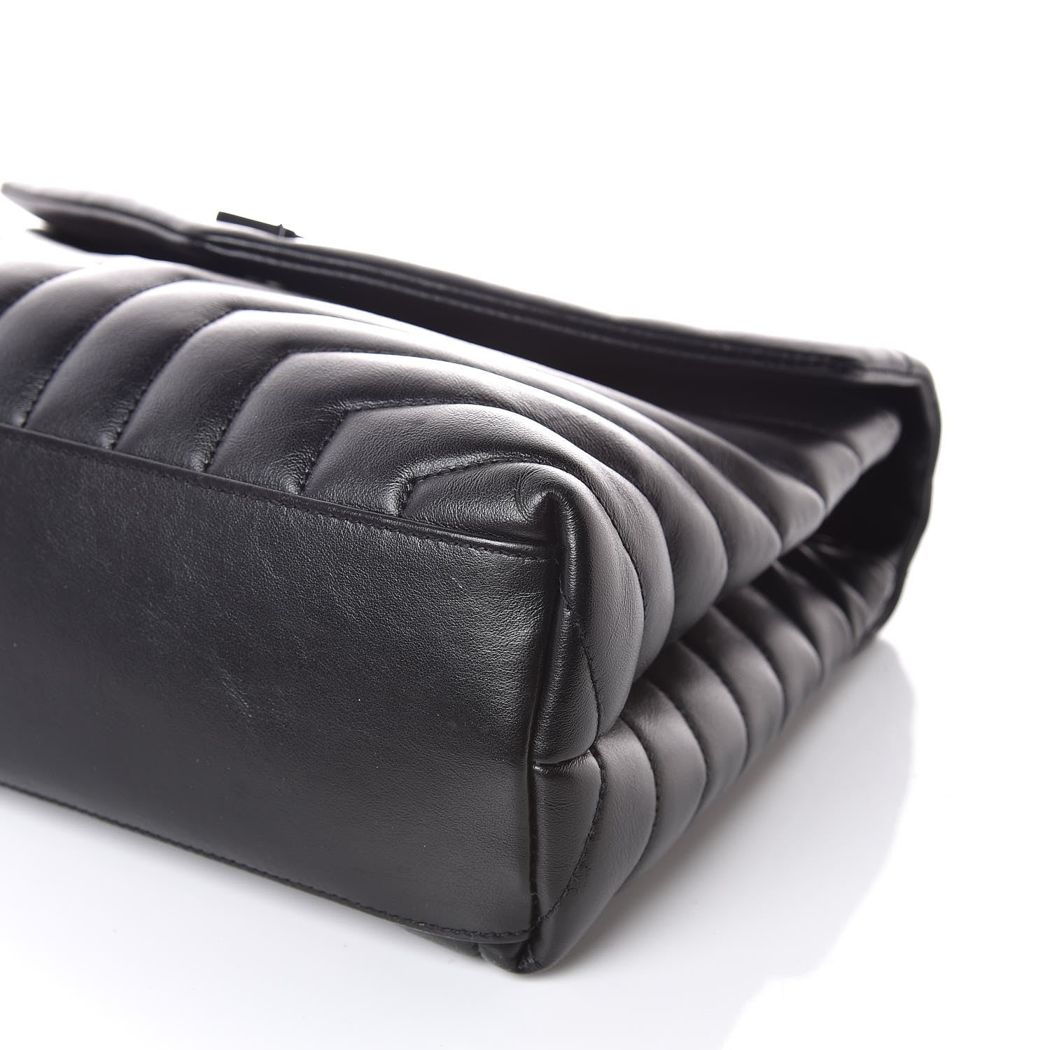 Saint Laurent Calfskin Y Quilted Monogram Medium Loulou Chain Satchel Black 10 of 10