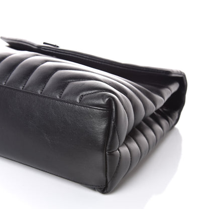 Saint Laurent Calfskin Y Quilted Monogram Medium Loulou Chain Satchel Black 10 of 10