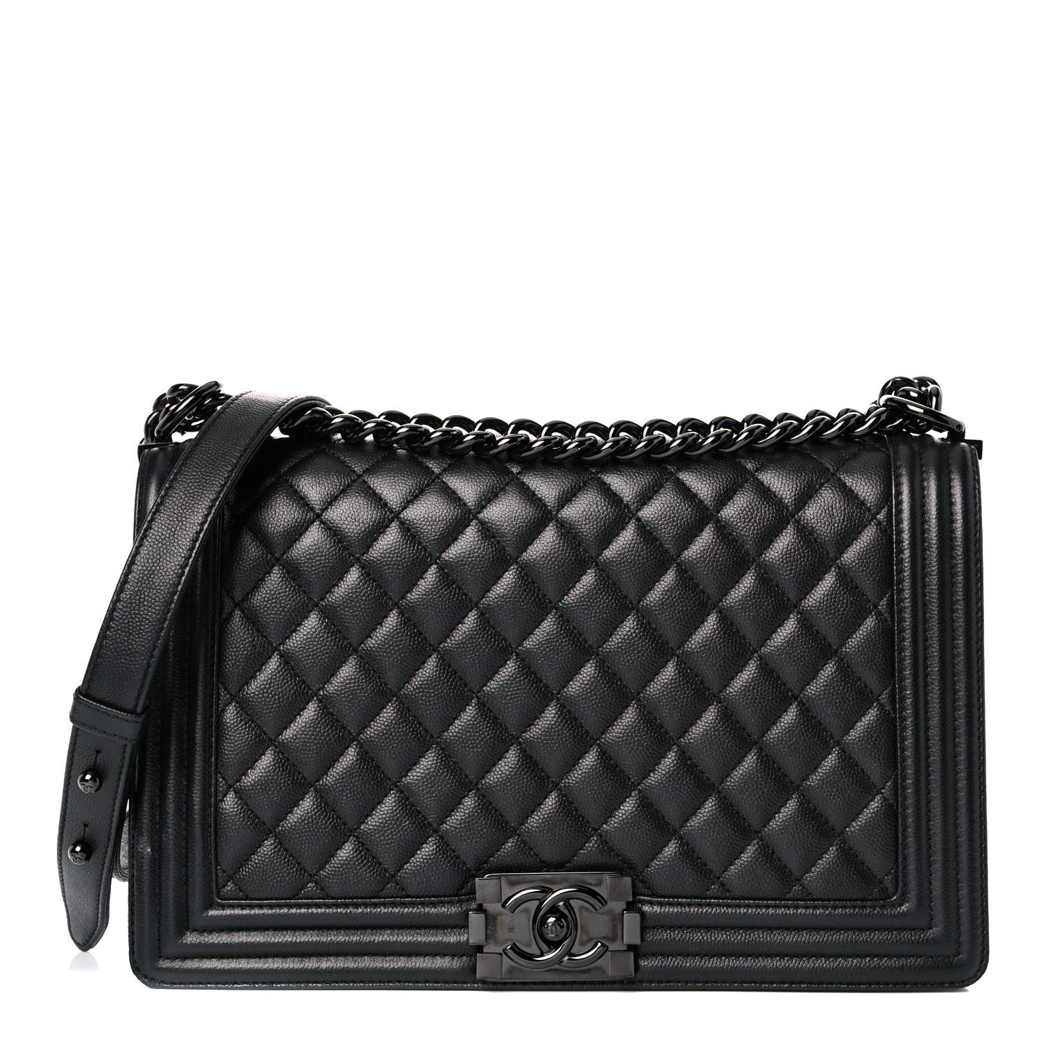 Chanel Caviar Quilted New Medium Boy Flap So Black 1 of 19