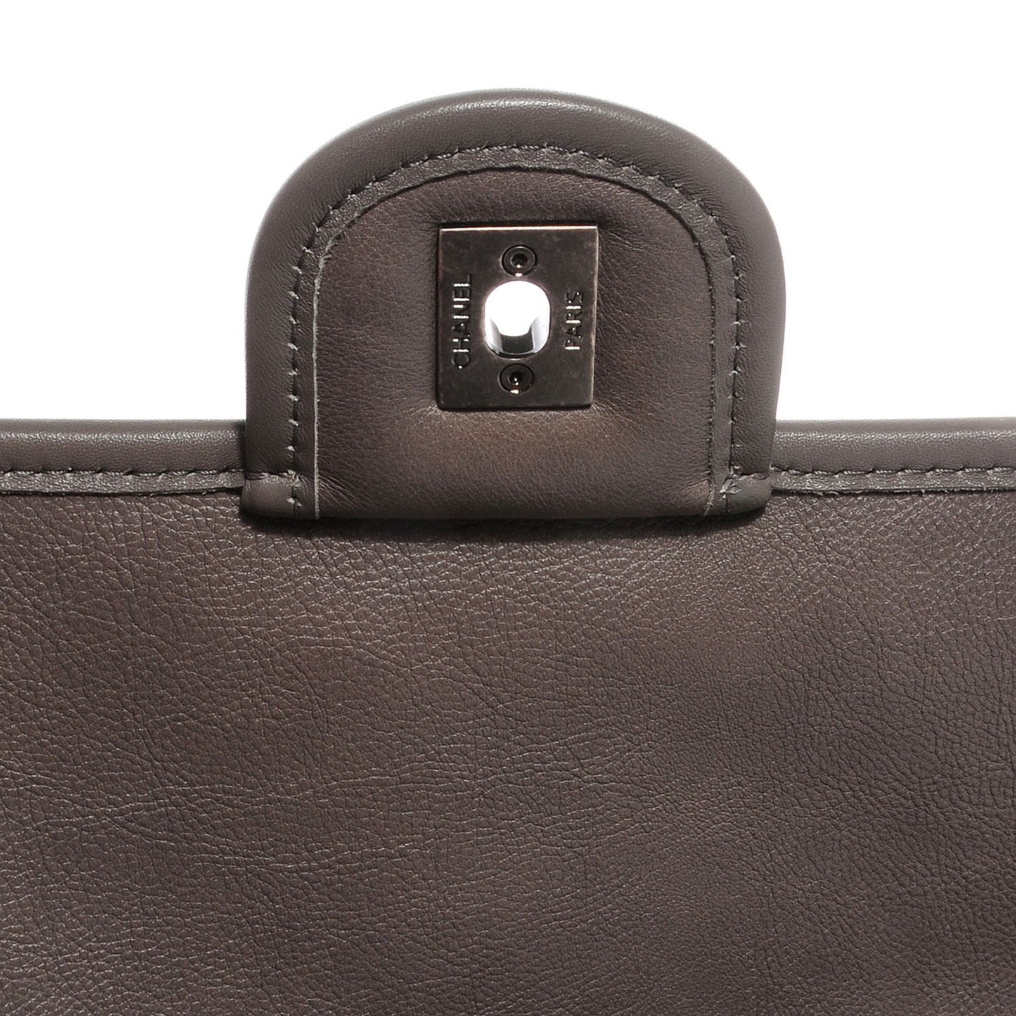 Calfskin Medium Casual Riviera Flap Dark Grey