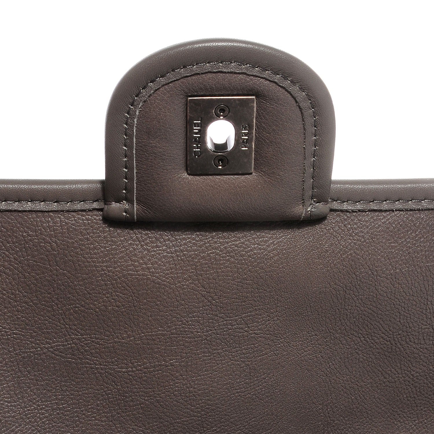 Chanel Calfskin Medium Casual Riviera Flap Dark Grey 6 of 9