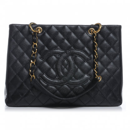 Chanel Caviar Quilted Grand Shopping Tote GST Black 1 of 9