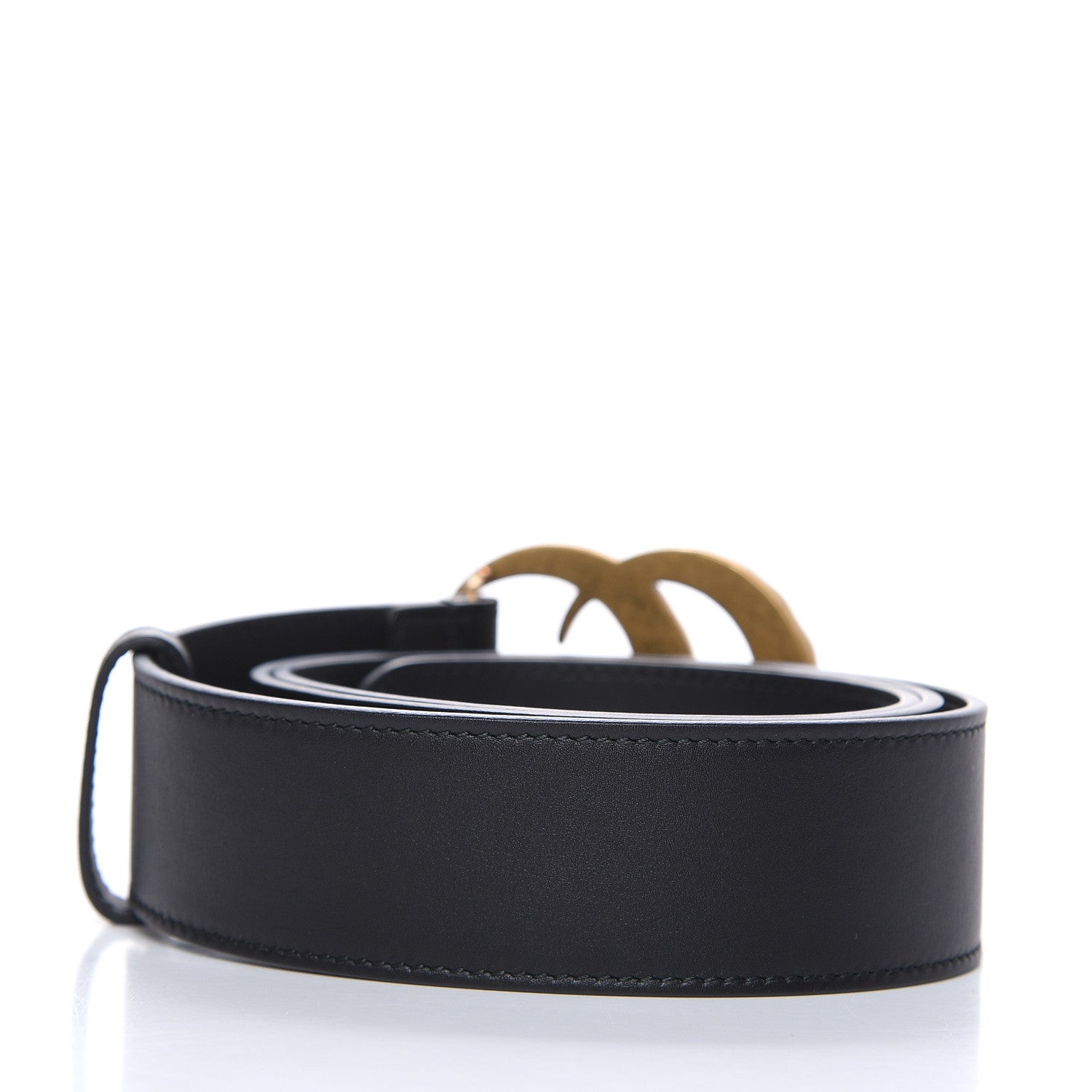 Gucci Moon Calfskin Pearl Double G 40mm Belt 95 38 Black Cream 3 of 6
