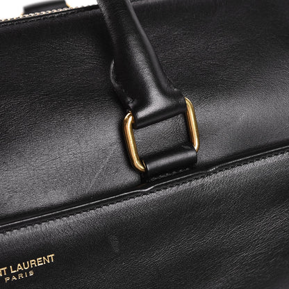 Saint Laurent Calfskin Classic Duffle 6 Black 9 of 16