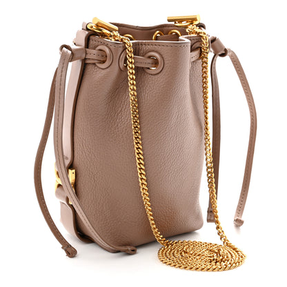 Chloe Grained Calfskin Micro Marcie Bucket Bag Woodrose 3 of 9