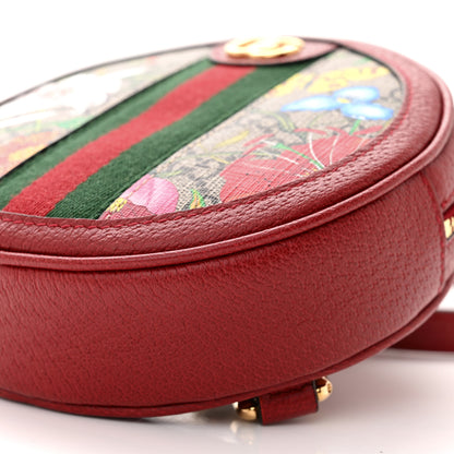 Gucci GG Supreme Monogram Web Flora Mini Ophidia Round Backpack Red 10 of 12