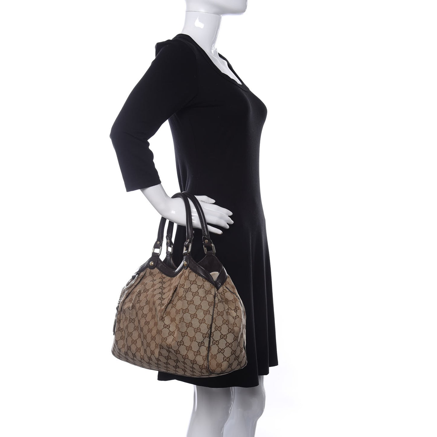 Monogram Medium Sukey Tote Dark Brown
