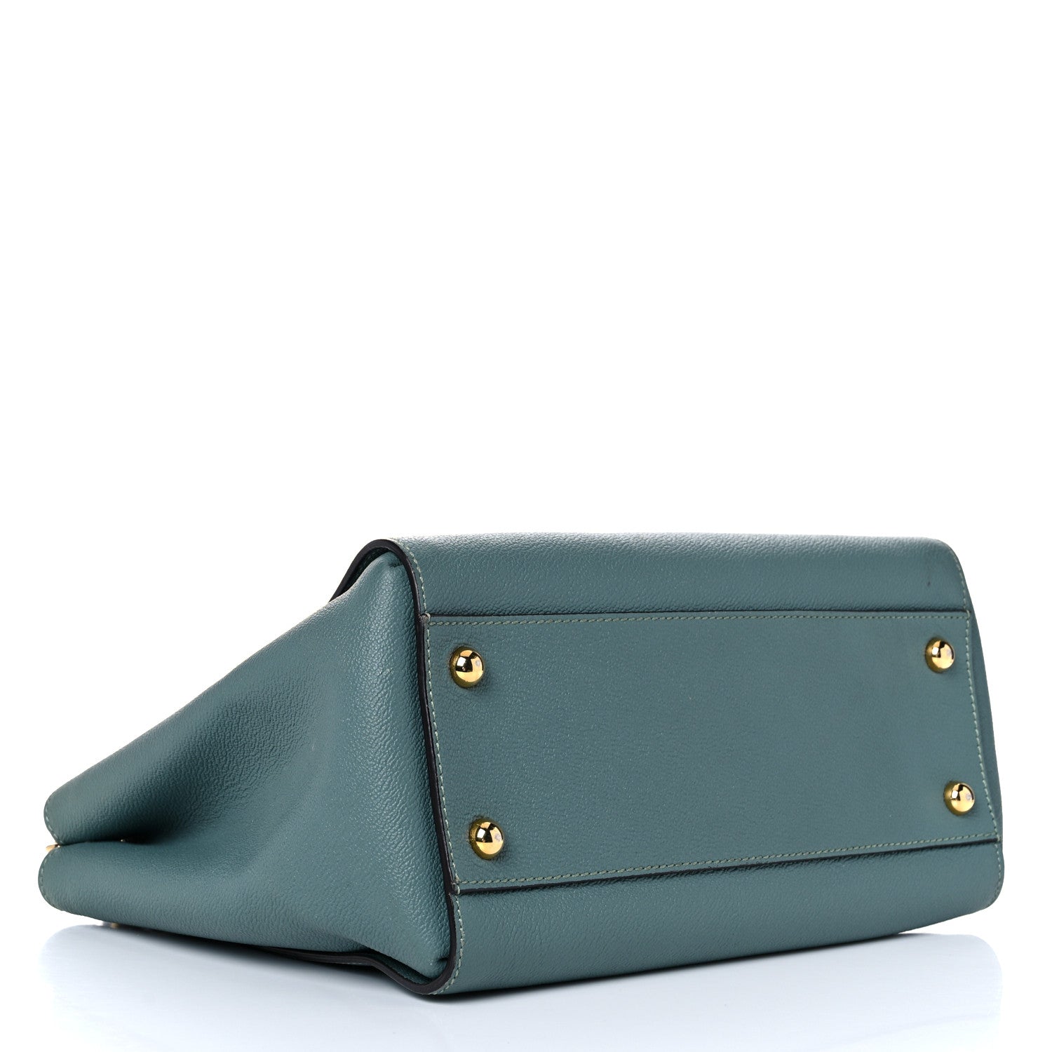 Burberry Soft Grain Calfskin Medium Buckle Tote Celadon Blue 3 of 21