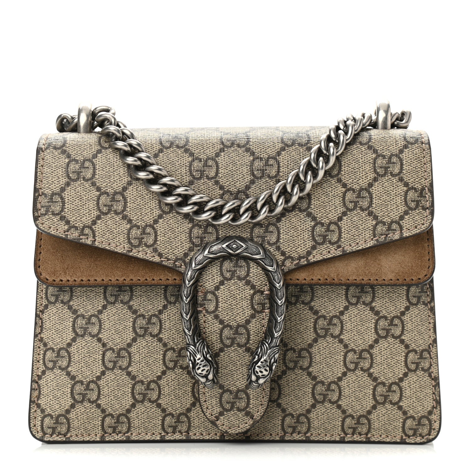 Gucci GG Supreme Monogram Mini Dionysus Shoulder Bag Taupe 1 of 11