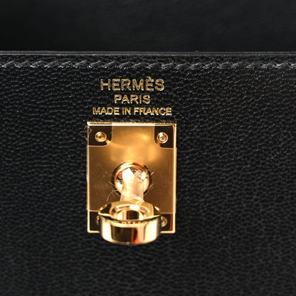 Hermes Chevre Chamkila Kelly Sellier 25 Black 5 of 10