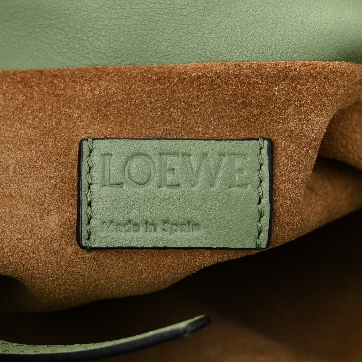 Loewe Calfskin Mini Flamenco Knot Bag Avocado 6 of 10