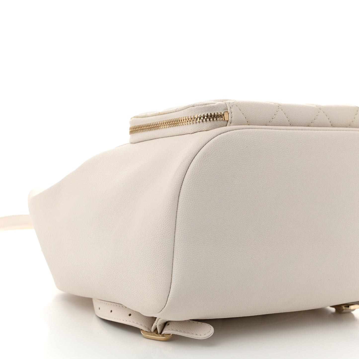 Caviar Quilted Business Affinity Backpack White