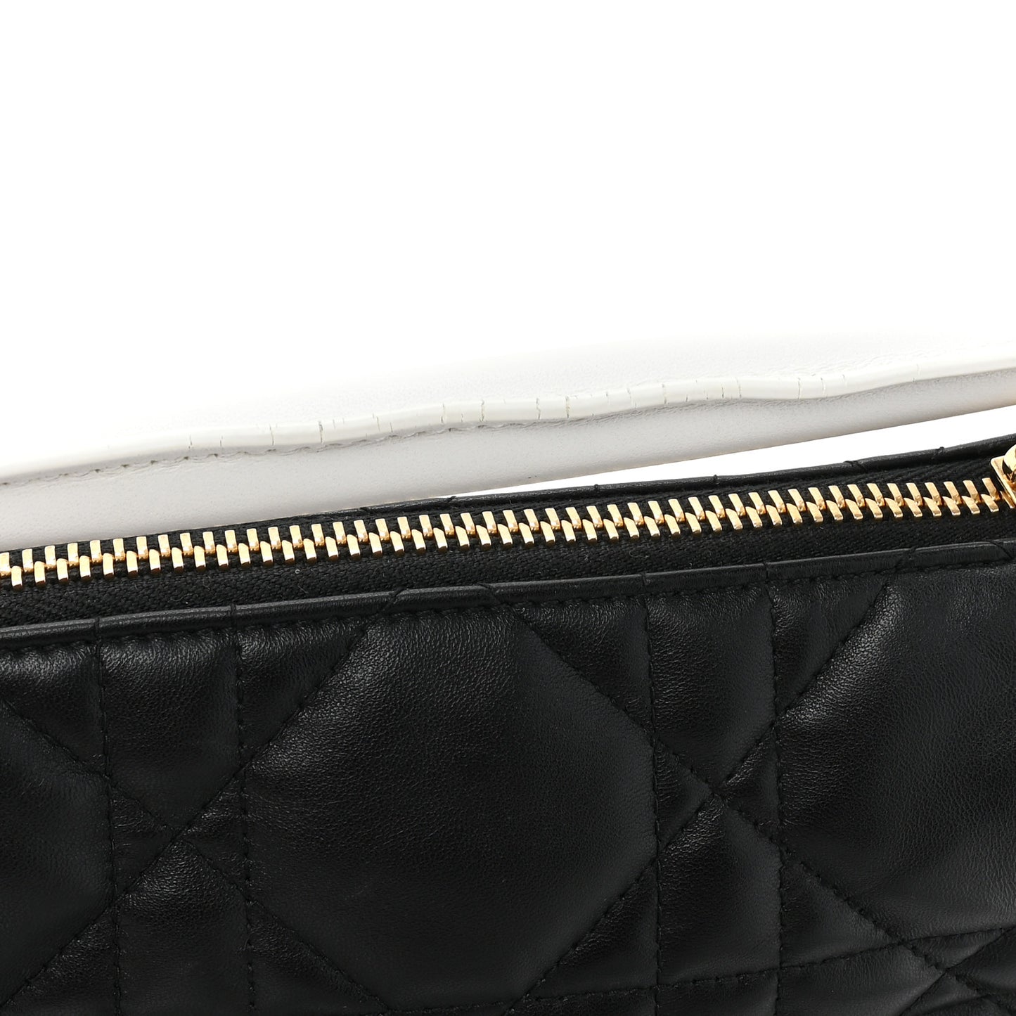 Lambskin Cannage Small Dior Vibe Hobo Bag Black