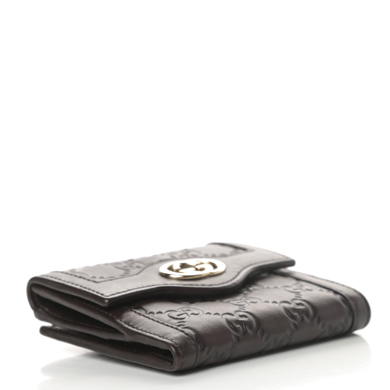 Gucci Guccissima Sukey French Flap Wallet Chocolate 4 of 10