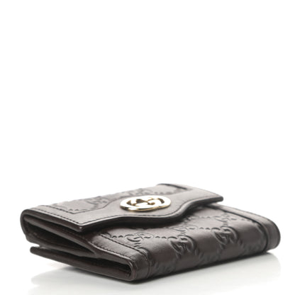 Gucci Guccissima Sukey French Flap Wallet Chocolate 4 of 10